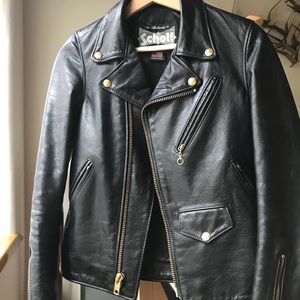 Schott NYC Leather Moto Jacket